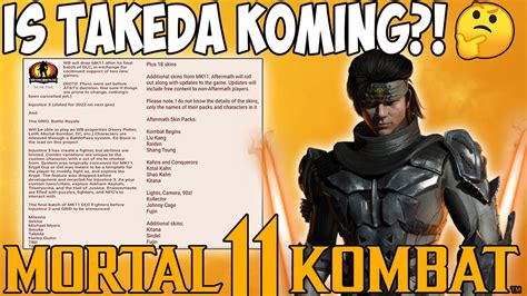 Mortal Kombat 11 Is Takeda Koming Youtube