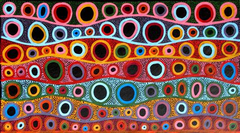 Aboriginal Artwork by Sally Clark Sold through Coolabah Art on eBay Art aborigène Peinture