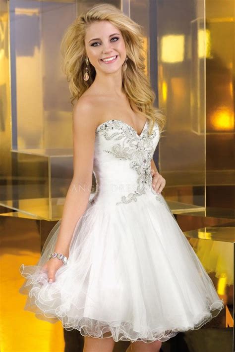 Natural Waist Tulle Baby Doll Short Length Sweetheart Prom Dress