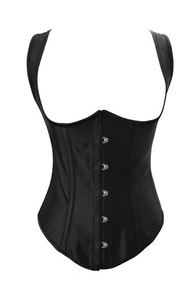 free shipping plus size sexy black lace up satin steel boned underbust waist cincher corset