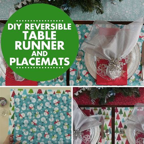 Easy Diy Reversible Table Runner And Placemats Sewing