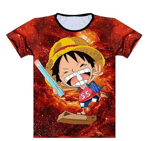 8 Color One Piece Luffy T Shirt Casual Tshirt Man Women T Shirt Boys