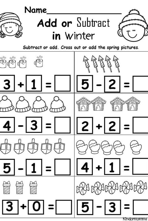 Addition And Subtraction Worksheets For Jr Kg Tony Herrons 1st Grade