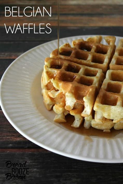 In separate bowl, separate egg whites and beat until stiff peaks form. Belgian Waffles - Bread Booze Bacon