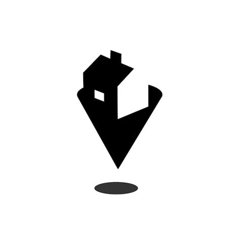 Premium Vector House Pin Logo