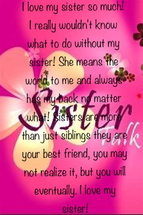 Sisters Sister Quotes Sister Poems Love Mom Quotes