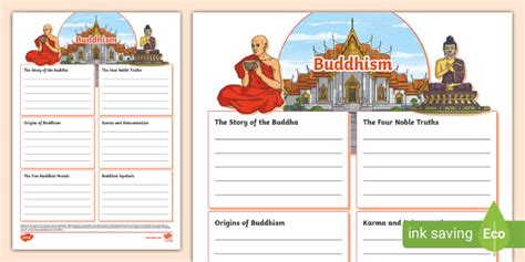 Buddhism Fact File Template Hecho Por Educadores Twinkl
