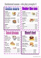 restaurant MENU: English ESL worksheets pdf & doc