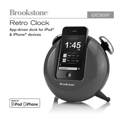 Brookstone 643403 Clock User Manual Manualzz
