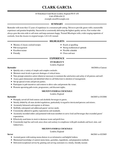 Most researched based second officer resume example in 2021. 18 Amazing Restaurant & Bar Resume Examples | LiveCareer