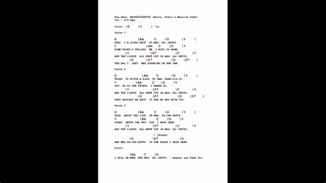 Bee Gees Massachusetts Free Lyrics And Chords In Sync Chords Chordify