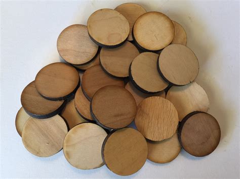 Unfinished Wooden Discs 1 14 Set Of 25 Wood Disc Wood Etsy