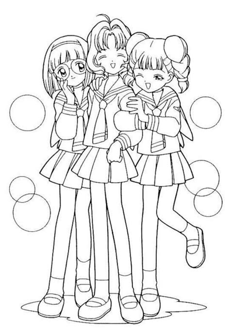 Bff Anime Best Friend Coloring Pages