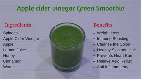 I usually assume natural home remedies. Apple Cider Vinegar Green smoothie