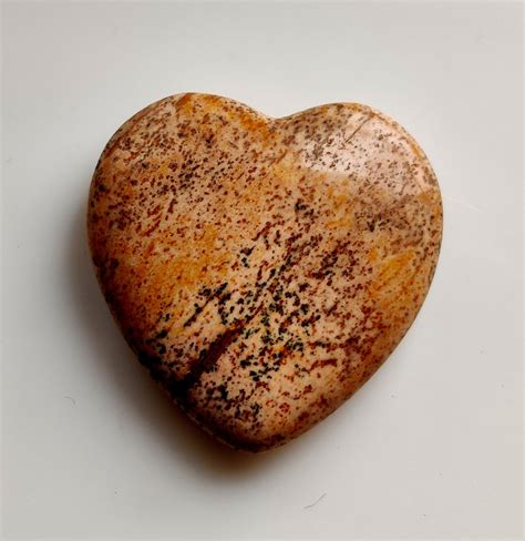 Picture Jasper Gemstone 25ct Heart Shape Picture Jasper Smooth Etsy