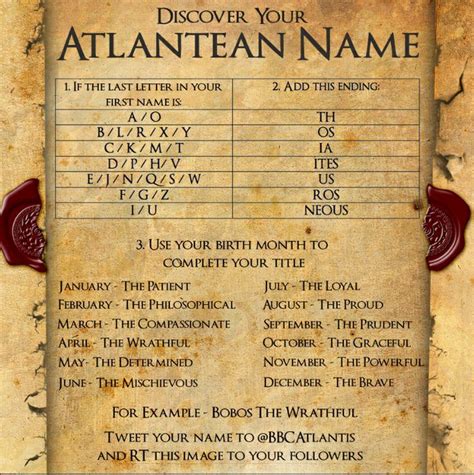 Find Your Atlantean Name With Images What Is Your Name