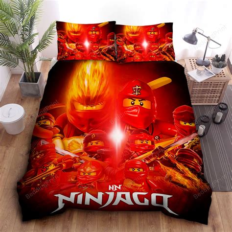 Ninjago Kai Ninja Of Fire Elemental Master Digital Art Bed Sheets Duvet