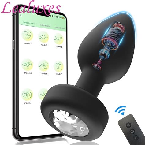 App Remote Control Anal Vibrator Bluetooth Butt Plug Men Prostate Massager Female Masturbator