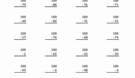 subtracting across zeros worksheet pdf