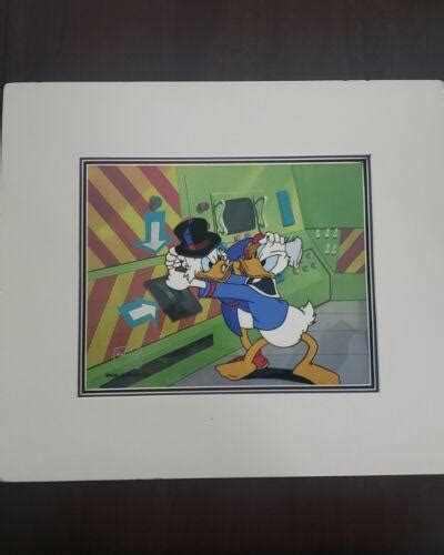 Disney Ducktales Production Animation Cel Scrooge Donald Duck Art