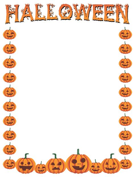 Free Halloween Borders Printable Printable Templates