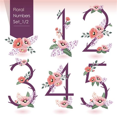 Floral Numbers On Behance