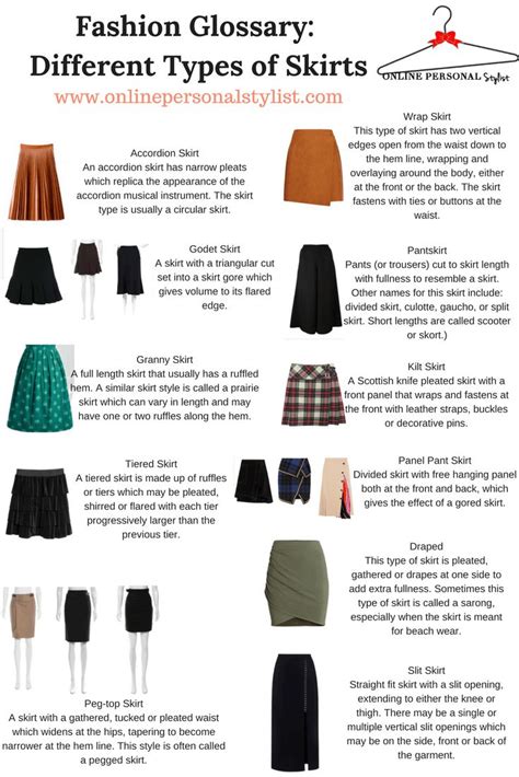 Fashion Glossary Types Of Skirts Online Personal Stylist Types Of Skirts Types Of Fashion