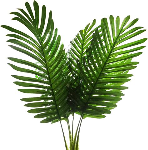 Slanc 5 Pack Palm Artificial Plants Leaves Decorations Faux Large