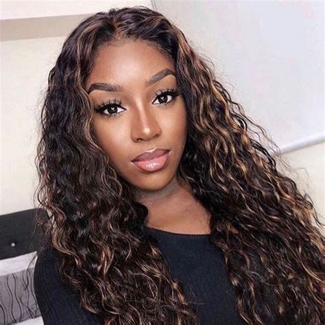 Lovely Chic Curly Brown Wigs Human Hair Wigs Long Curly Hair Light