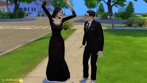Morticia And Gomez Addams Costumes At In A Bad Romance Sims 4 Updates
