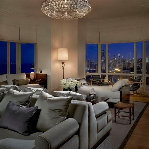 Sophisticated Living Room With City View Sophisticated Living Rooms