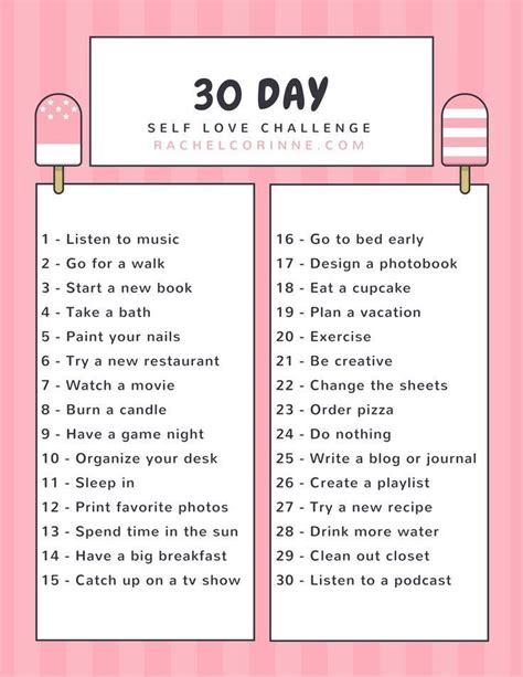 30 Day Self Love Challenge Keep Yourself Happy With This 30 Day