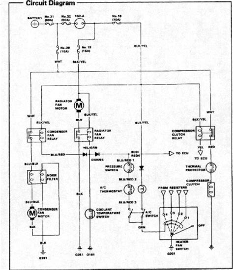 A wiring diagram is a simplified conventional pictorial representation of an electrical circuit. A/C wiring diagram? - Honda-Tech - Honda Forum Discussion