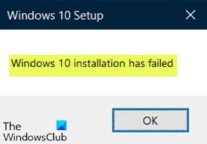 Fix Windows Installation Has Failed Error