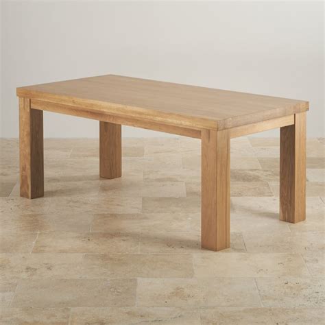 Contemporary Chunky 6ft Dining Table In Natural Oak
