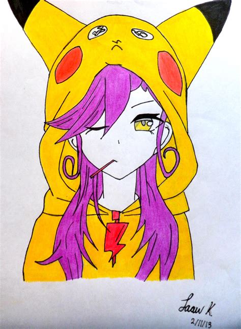 Pikachu Anime Girl By Joankr On Deviantart