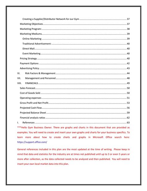 Fitness Gym Business Plan Template Sample Pages Black Box Business Plans