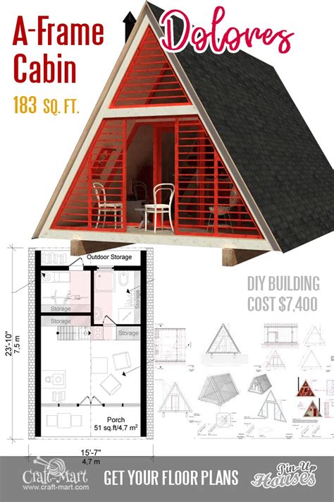 Cute Small Cabin Plans A Frame Tiny House Plans Cottages Containers