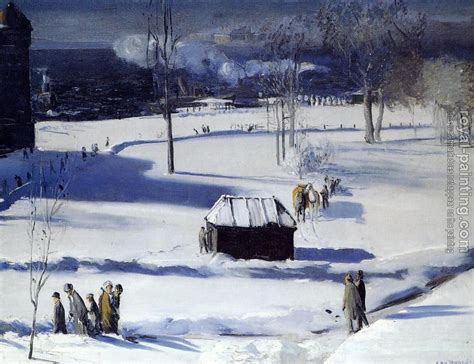 Blue Snow The Battery By George Bellows Oil Painting Reproduction