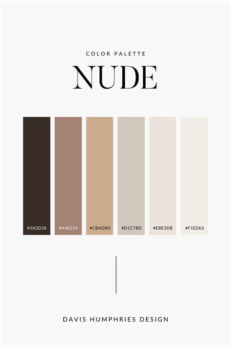 The Color Palette For Nude By David Humphries Design