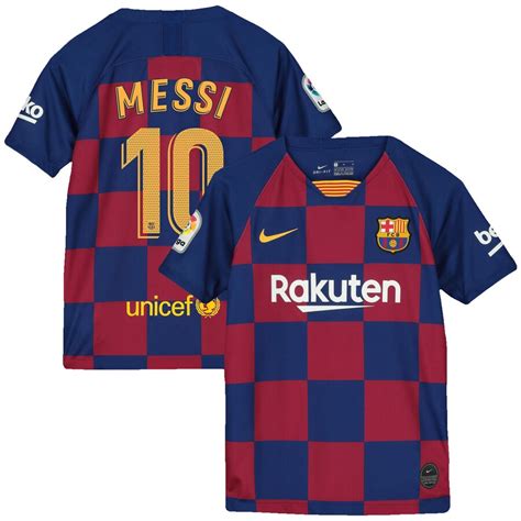 Youth Nike Lionel Messi Royal Barcelona 201920 Home Breathe Stadium