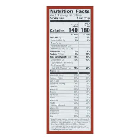 Honey Nut Cheerios Nutrition Facts Label Blog Dandk