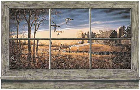 Rustic Window Wall Mural Instant Window Murals The Mural Store