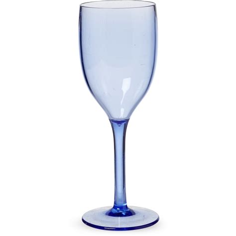 Palm Plastic Wine Glass Blue Big W