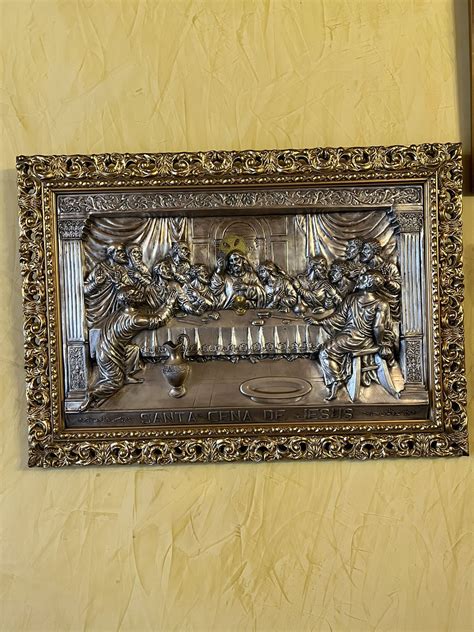 Antique Masterpiece Jesus Last Supper Tin Metal Wall Art For Sale In Pico Rivera Ca Offerup