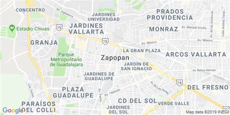 Mapa De Zapopan Jalisco