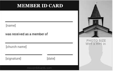 5 Best Church Id Card Templates For Ms Word Microsoft Word Id Card Templates