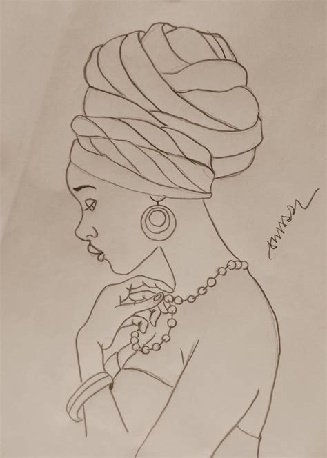 Sketch Pinturas Africanas Desenho De Mulher Negra Arte Afro Americana