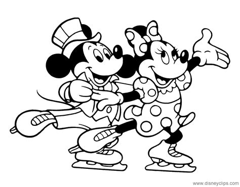 Goofy with mickey and minnie are skiing coloring page from mickey mouse category. Mickey Mouse & Friends Coloring Pages | Disney Coloring Book