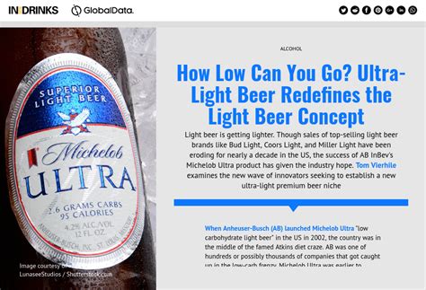 How Low Can You Go Ultra Light Beer Redefines The Light Beer Concept